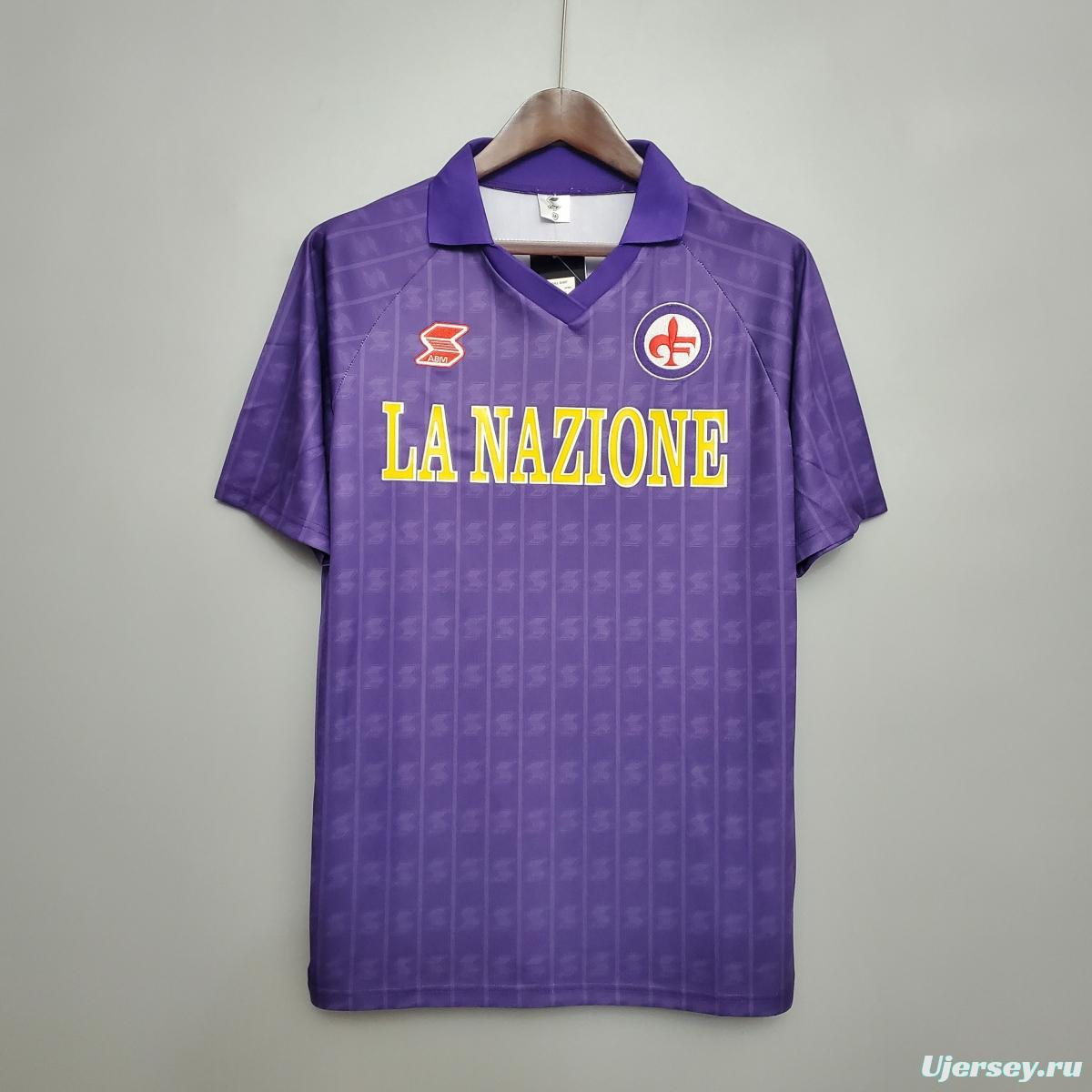 Retro Fiorentina 89/90 home Soccer Jersey