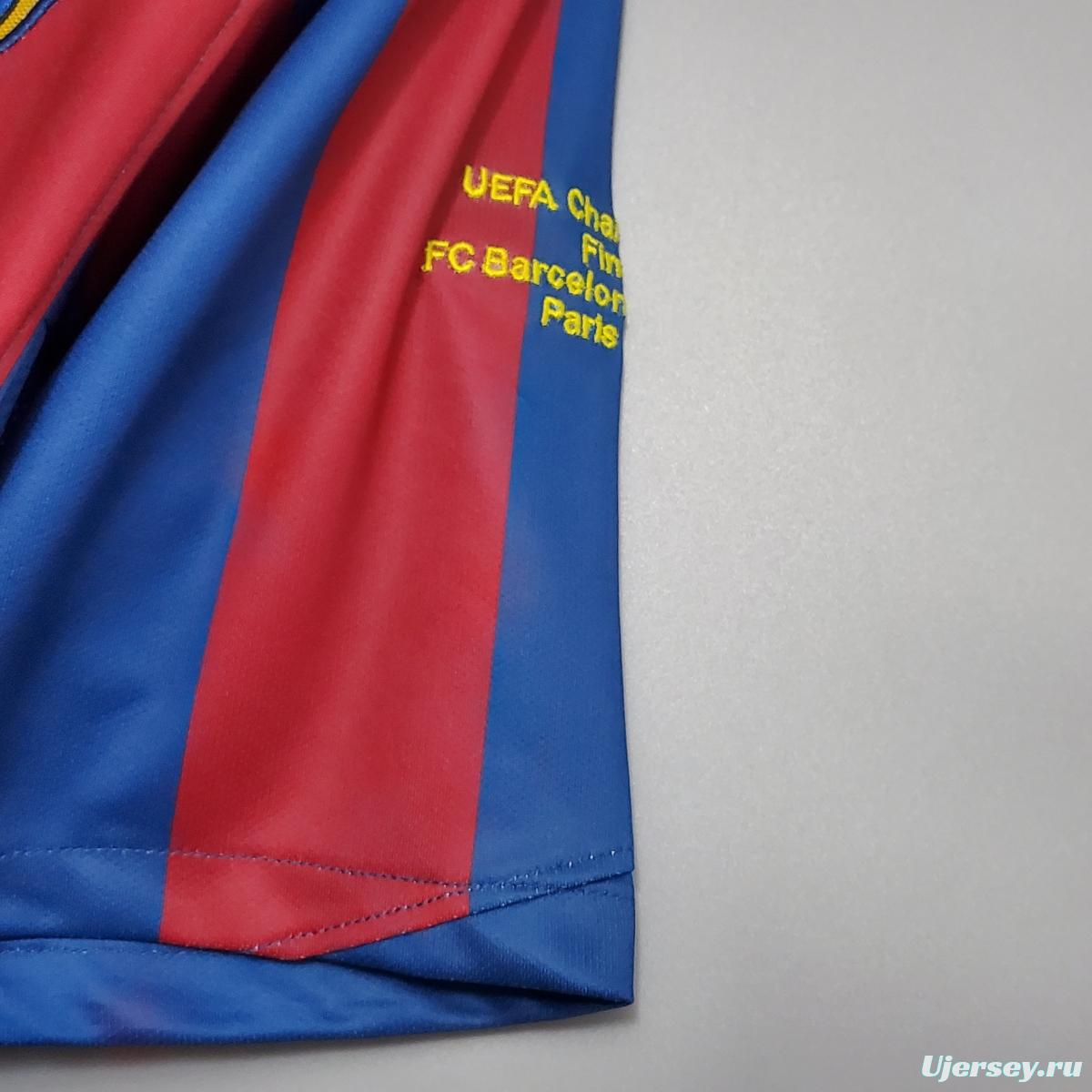 Retro Barcelona 2006 UEFA Champions League Home Soccer Jersey