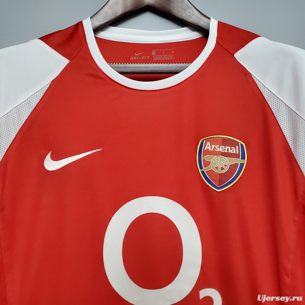 Retro 02/04 Arsenal home Soccer Jersey