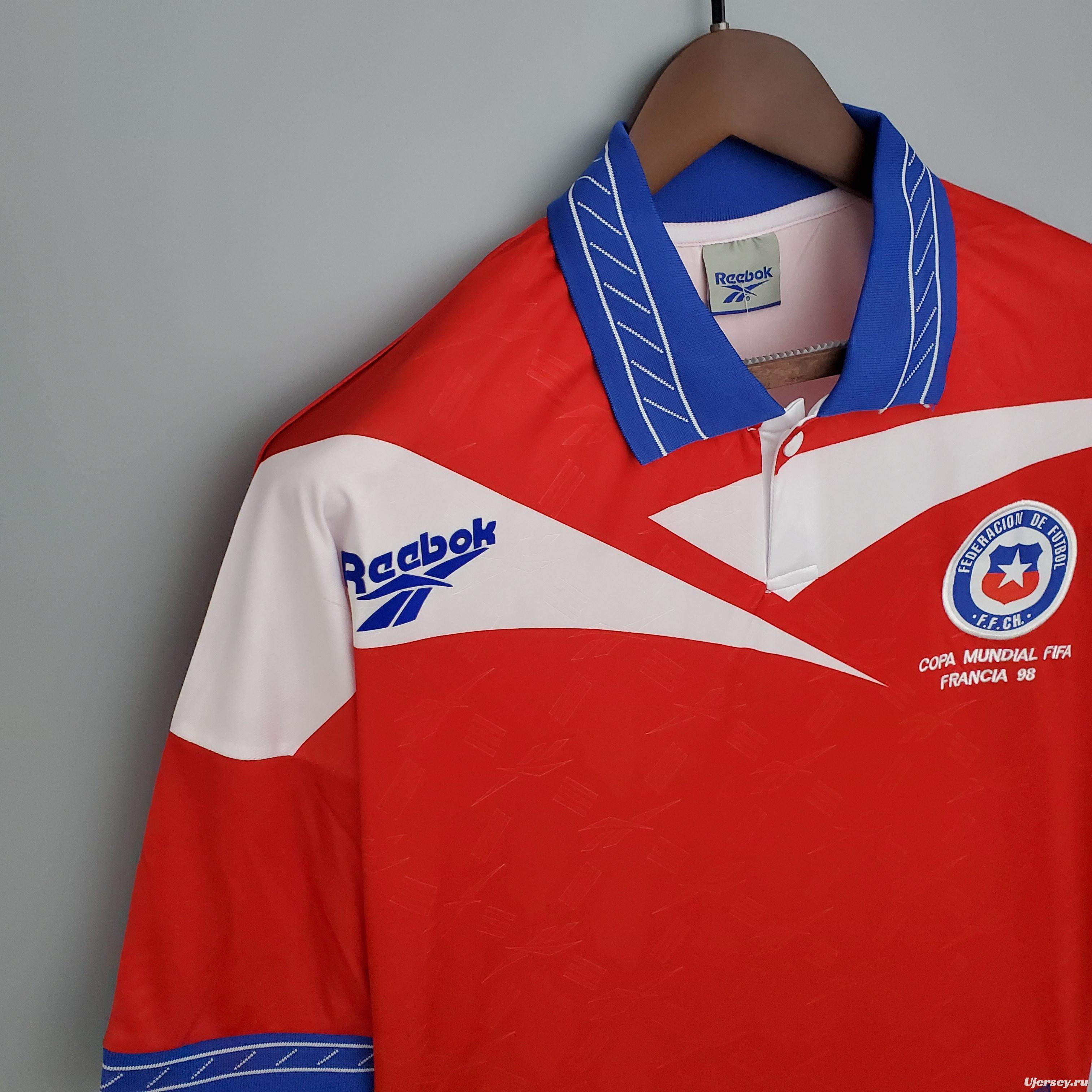 Retro 1998 Chile home Soccer Jersey