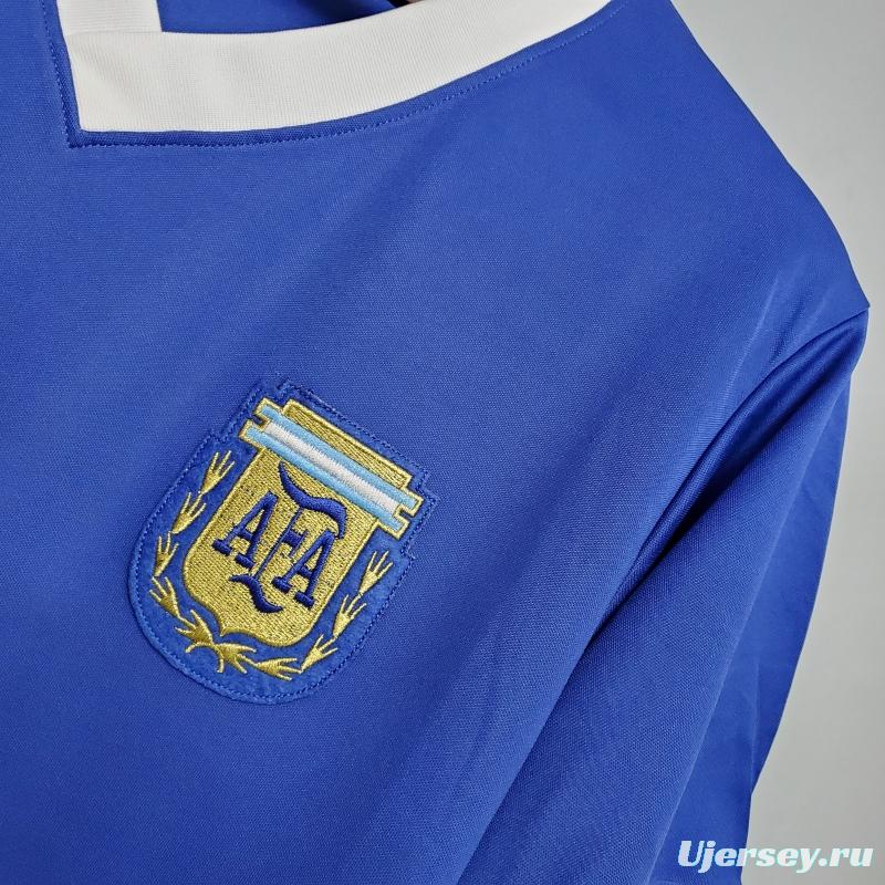 Retro Argentina 1986 away Soccer Jersey