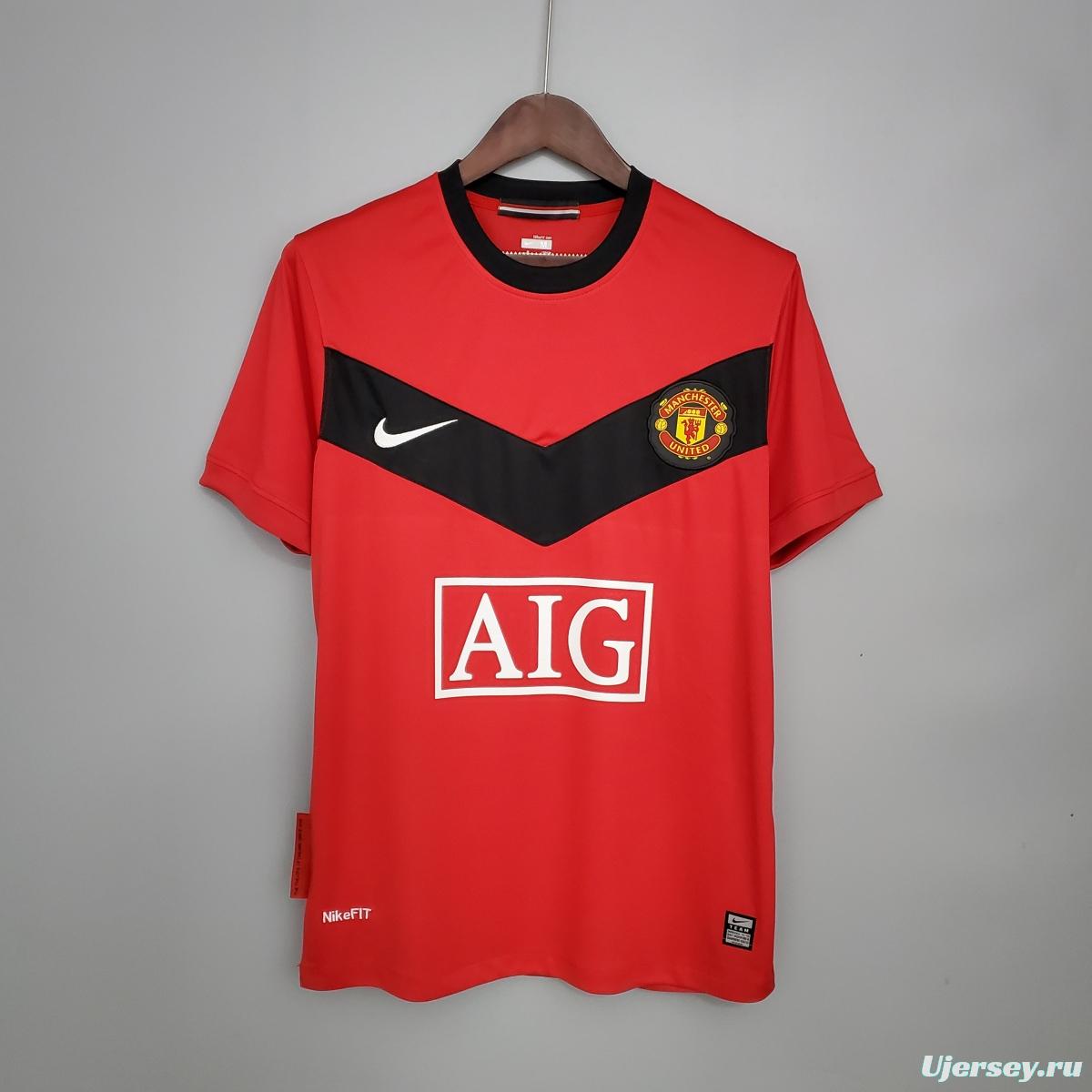 Retro 09/10 Manchester United home Soccer Jersey