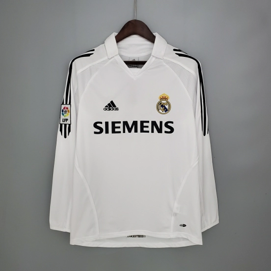 Retro long sleeve Real Madrid 05/06 home Soccer Jersey