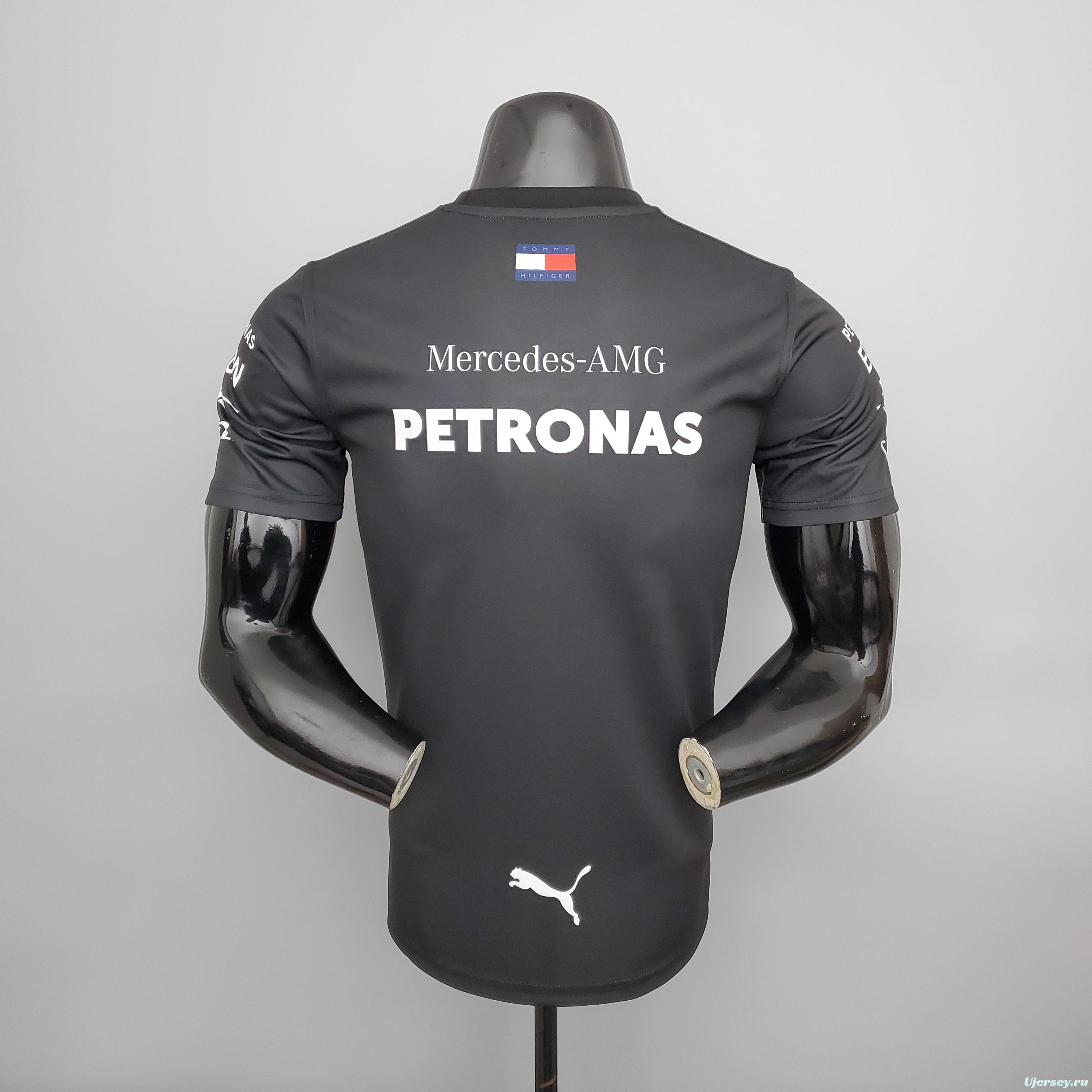 F1 Formula One racing suit; 2021 Mercedes Black S-5XL