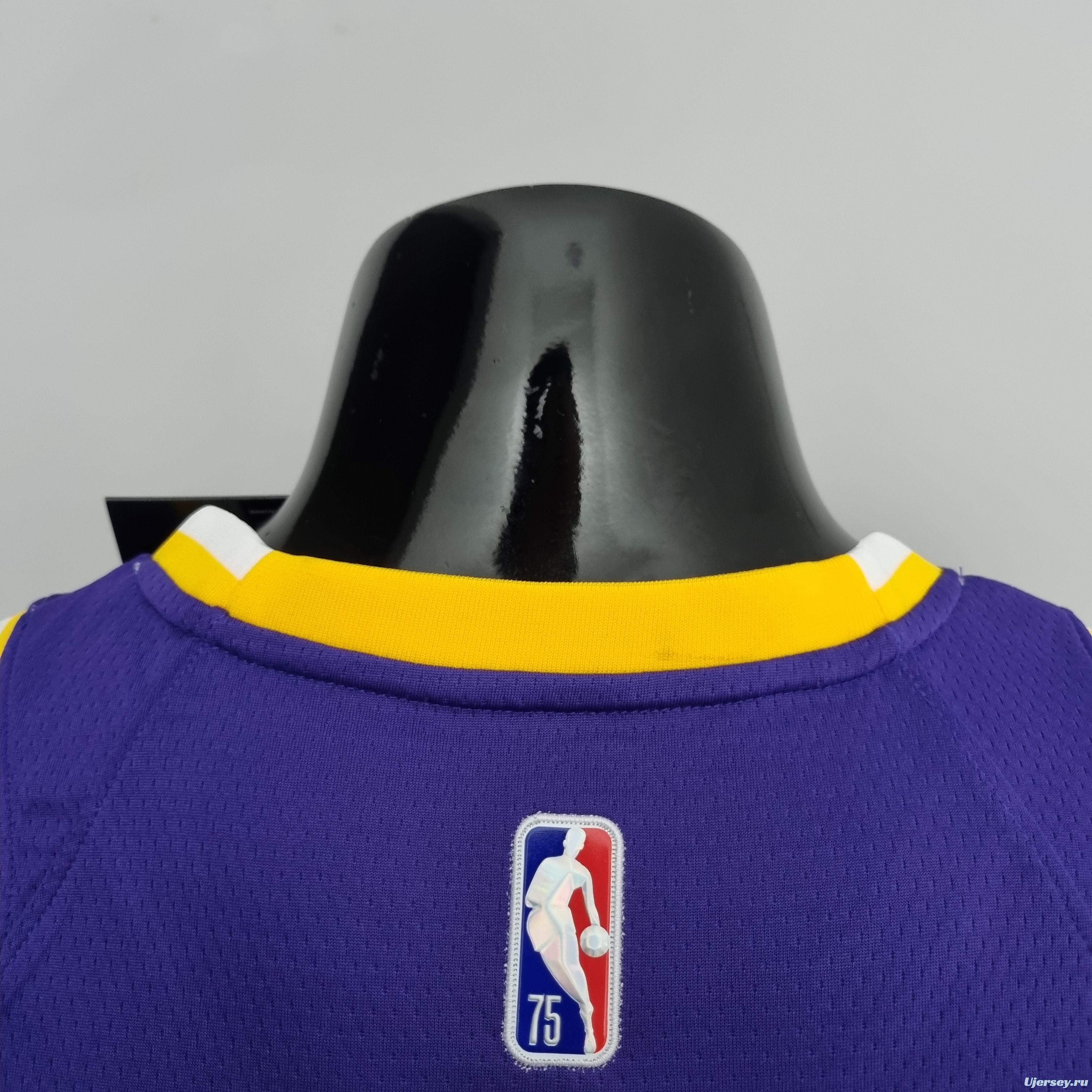 75th Anniversary BRYANT#8 Los Angeles Lakers Jordan Purple NBA Jersey