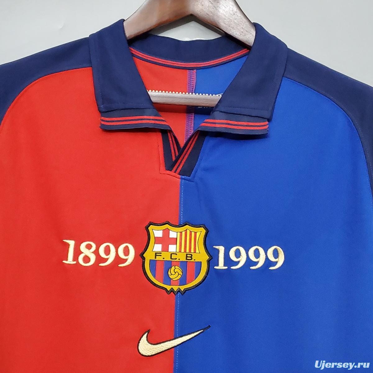 Retro 99/00 Barcelona 100th Anniversary version home Soccer Jersey