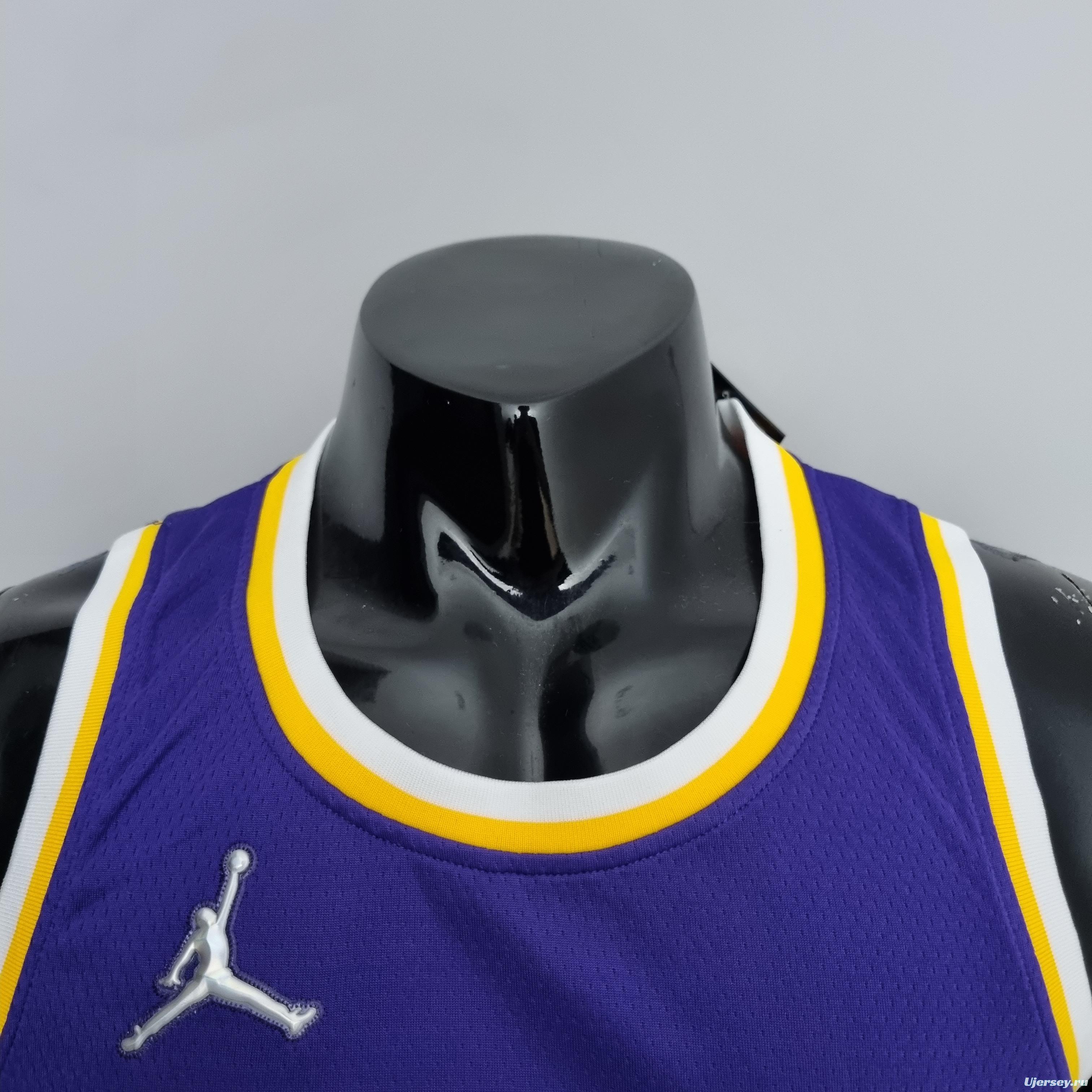 75th Anniversary Davis #3 Los Angeles Lakers Jordan Purple NBA Jersey