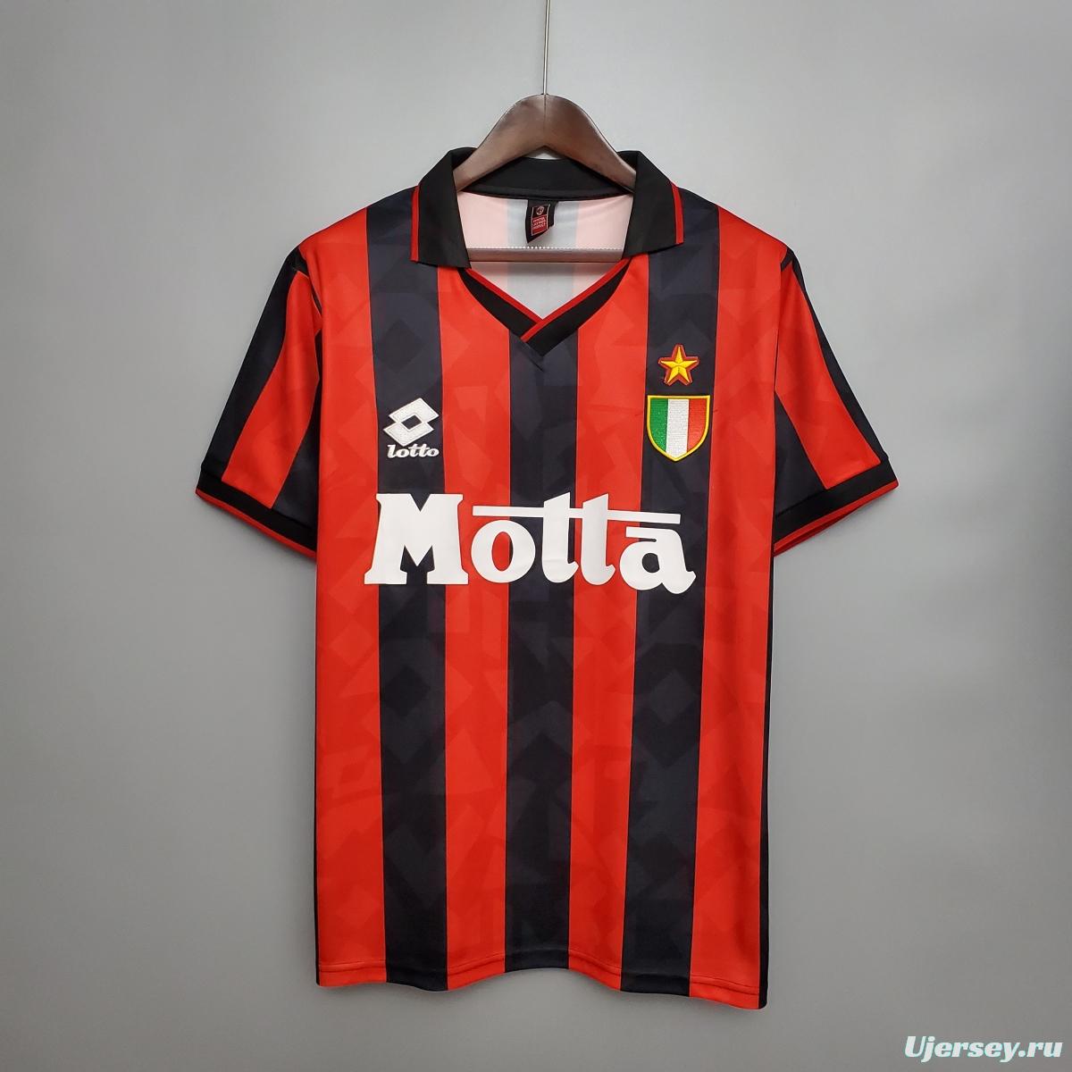 Retro 93/94 AC Milan home Soccer Jersey