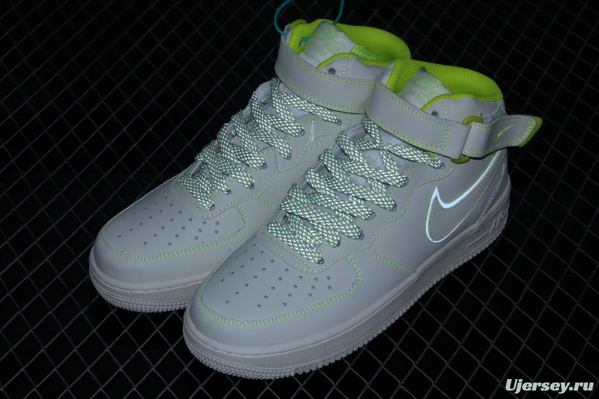 NIKE Air Force 1x 07 Mid 3M reflective Air Force casual board shoes AA1118-012