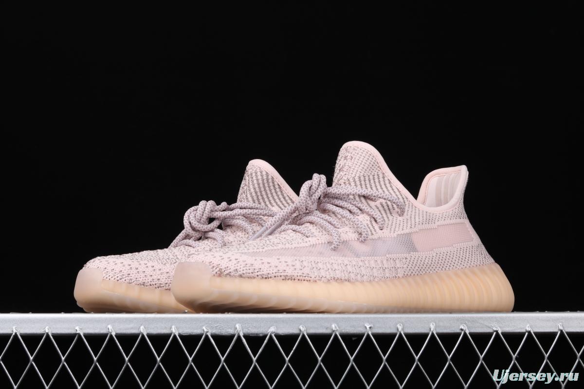 Adidas Yeezy 350 Boost V2 Synth FV5666 Darth Coconut 350 second generation silver powder hollowed out all over the sky