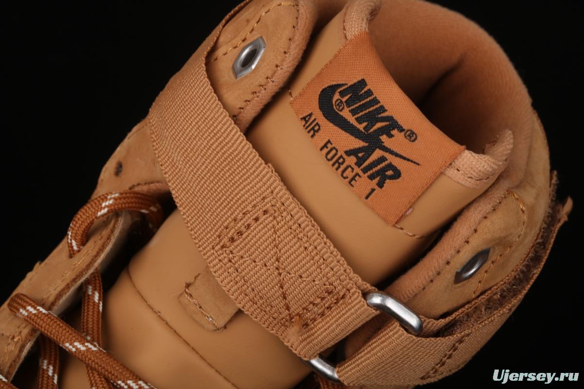 NIKE Air Force 1 High'07 2019 new wheat color high upper shoes CJ9178-200