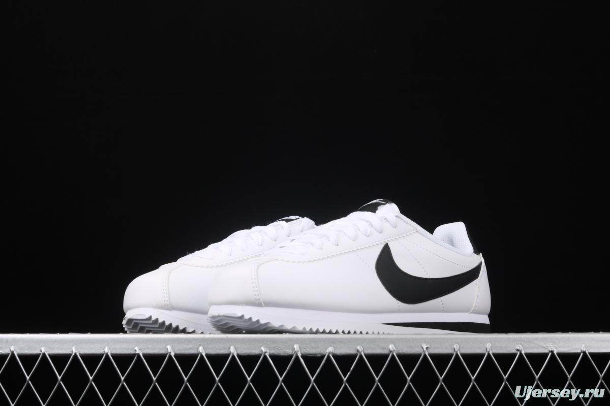 NIKE Roshe QS evergreen classic white and black leather soft foam shoes 807471-101