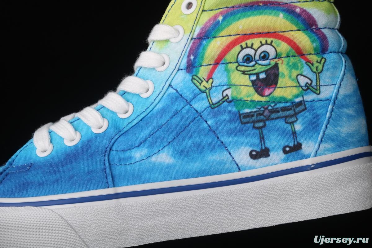 SpongeBob x Vans Sk8-Hi theme animation joint series of high-top casual board shoes VN0A32QQZAW