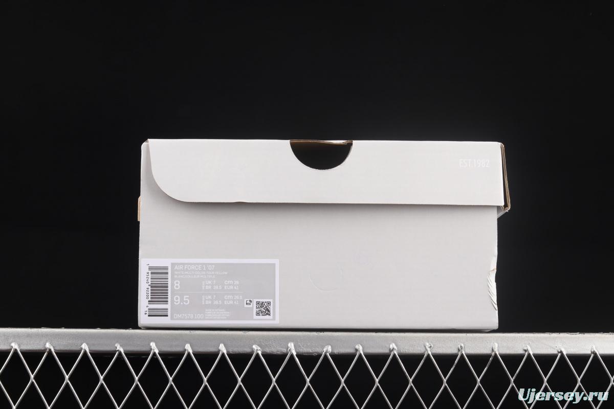 NIKE Air Force 1x 07 Emb low-top sports leisure board shoes DM7578-100