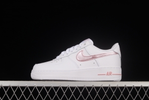 NIKE Air Force 1'07 Low White Rose Pink Low Casual Sneakers CT3839-104