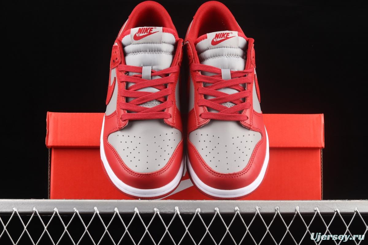 NIKE DUNK Low Retro Medium Grey gray-red color SB buckle rebound fashion leisure board shoes DD1391-002