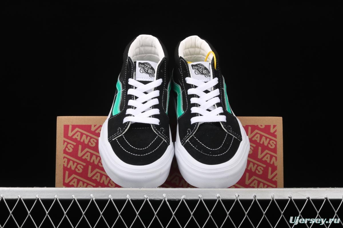 Vans Sk8 Mid Vansi Zhongbang series candy green leisure board shoes VN0A3WM34FV