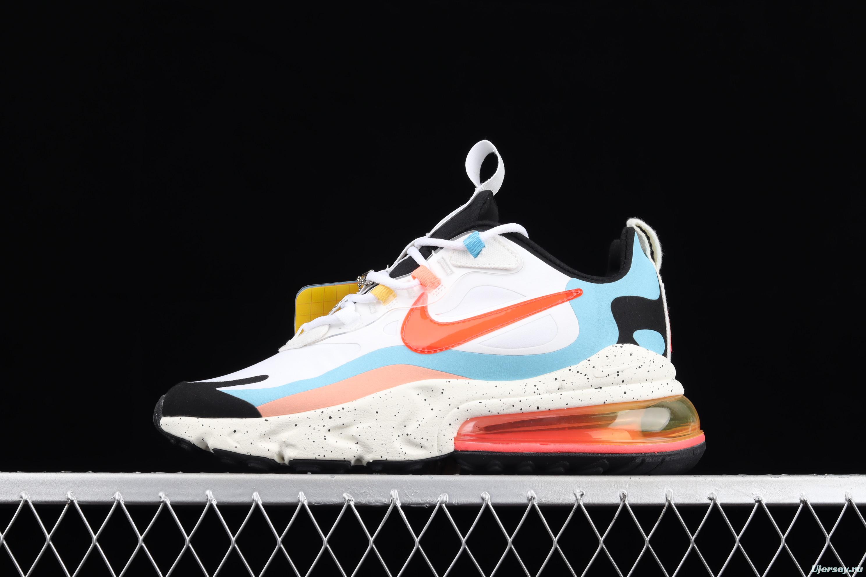 NIKE Air Max 270React new high-frequency mesh hollowing out function half-palm air cushion running shoes DD8498-161,