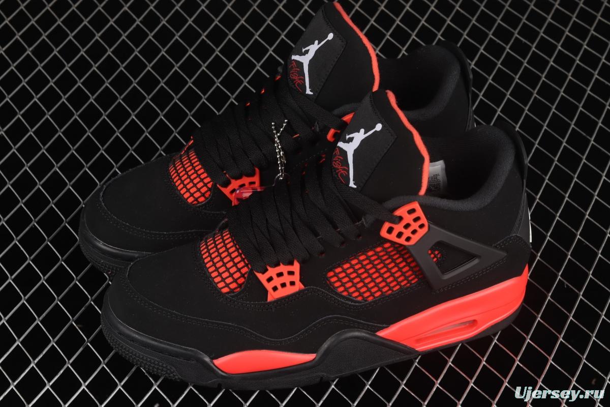 Air Jordan 4 Retro SE University Blue new black and red suede retro leisure sports culture basketball shoes CT8527-016
