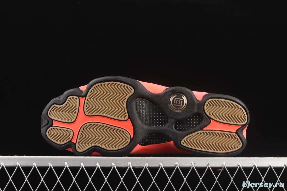 Clot x Air Jordan 13 Low INFRA-BRED 3 Guanxi co-signed low-gang cultural leisure sports basketball shoes black and red 3M AT3102-006
