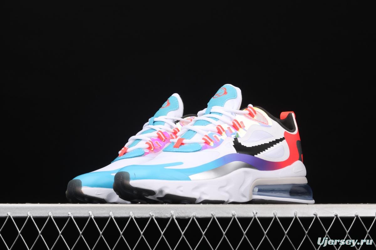 NIKE Air Max 270React new high-frequency mesh function half-palm air cushion running shoes DC0833-101