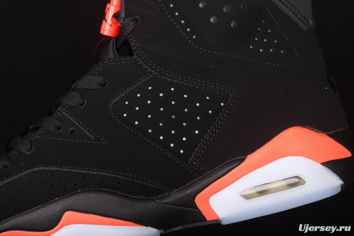 Air Jordan 6 Infrared Black Red Black Infrared 3M reflective Basketball Men's shoes 384664-060