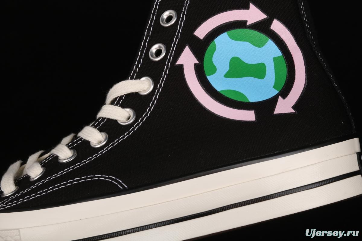 Converse Chuck Taylor All Star Seek Peace Hi Star Classic High Top Series Leisure Vulcanized Board shoes 162050C