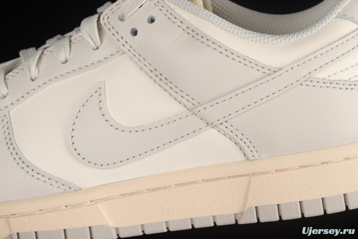 NIKE DUNK Low Bone White Color Matching SB Buckle Backboard Fashion Casual Sneakers DD1503-107