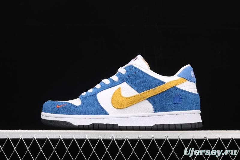 Kasina x NIKE SB DUNK Low co-signed blue and yellow retro low-top leisure sports skateboard shoes CZ6501-100