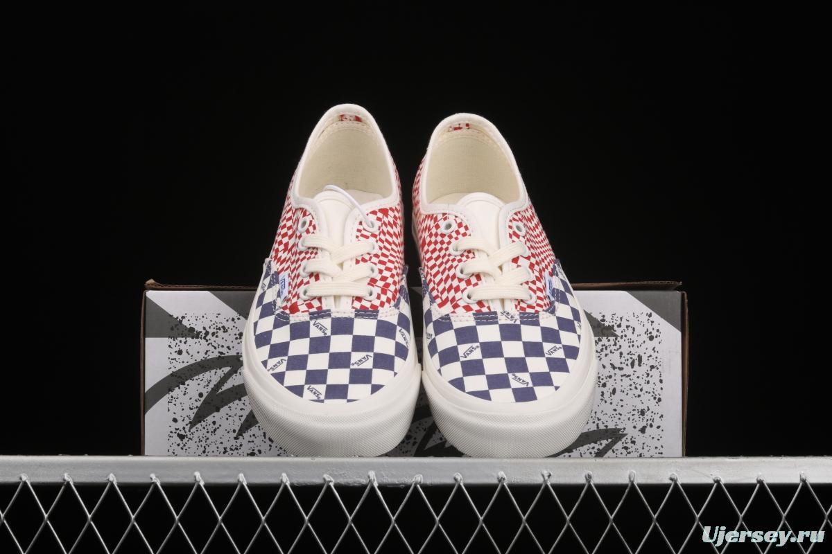 Vans Vault OG Authentic Lx high-end branch line impact color checkerboard retro low-side canvas skateboard shoes VN0A4BV91XR