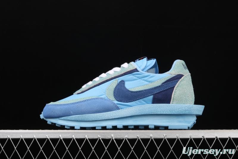 Sacai x NIKE LDV Waffle co-named overlapping design avant-garde waffle deformable leisure jogging shoes BV0073-401