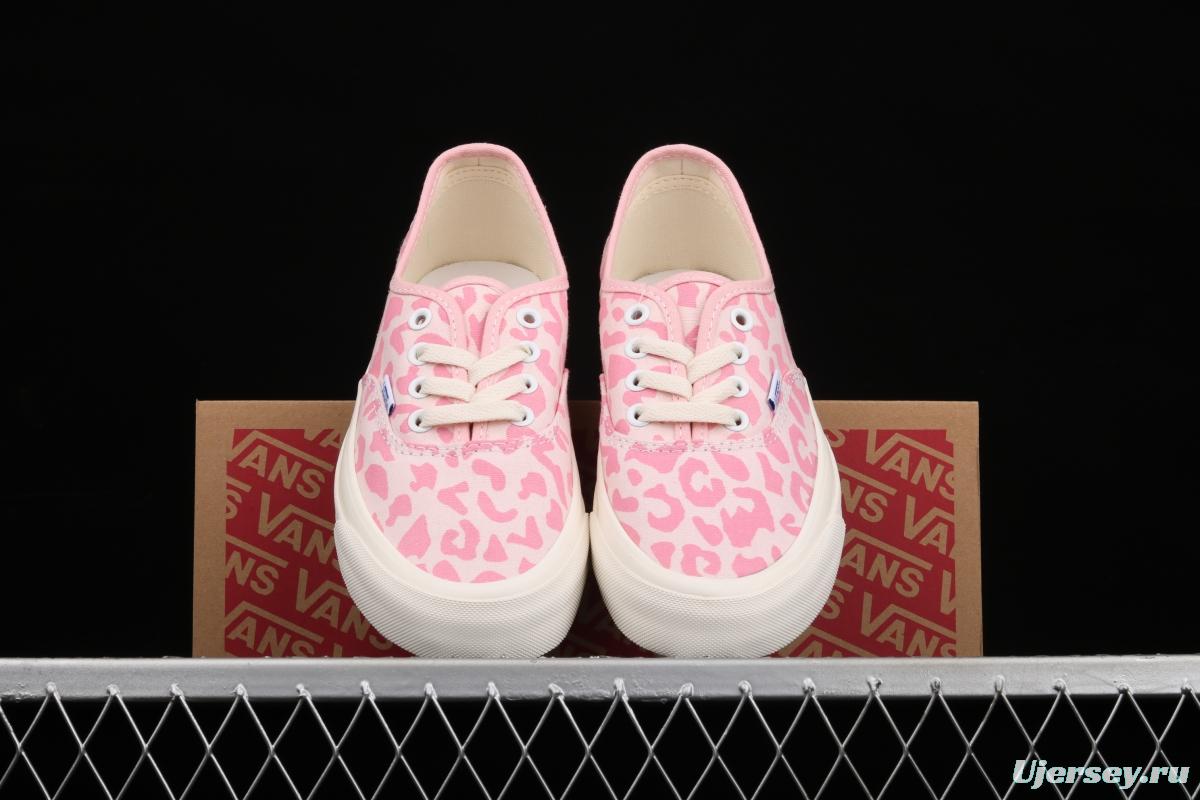 Vans Vault OG Authentic LX pink leopard print high-end regional vulcanized canvas low-top casual board shoes VN0A38GRR89