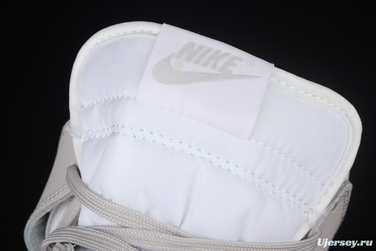 NIKE SB DUNK High white gray SB rebound high upper board shoes DD1399-100