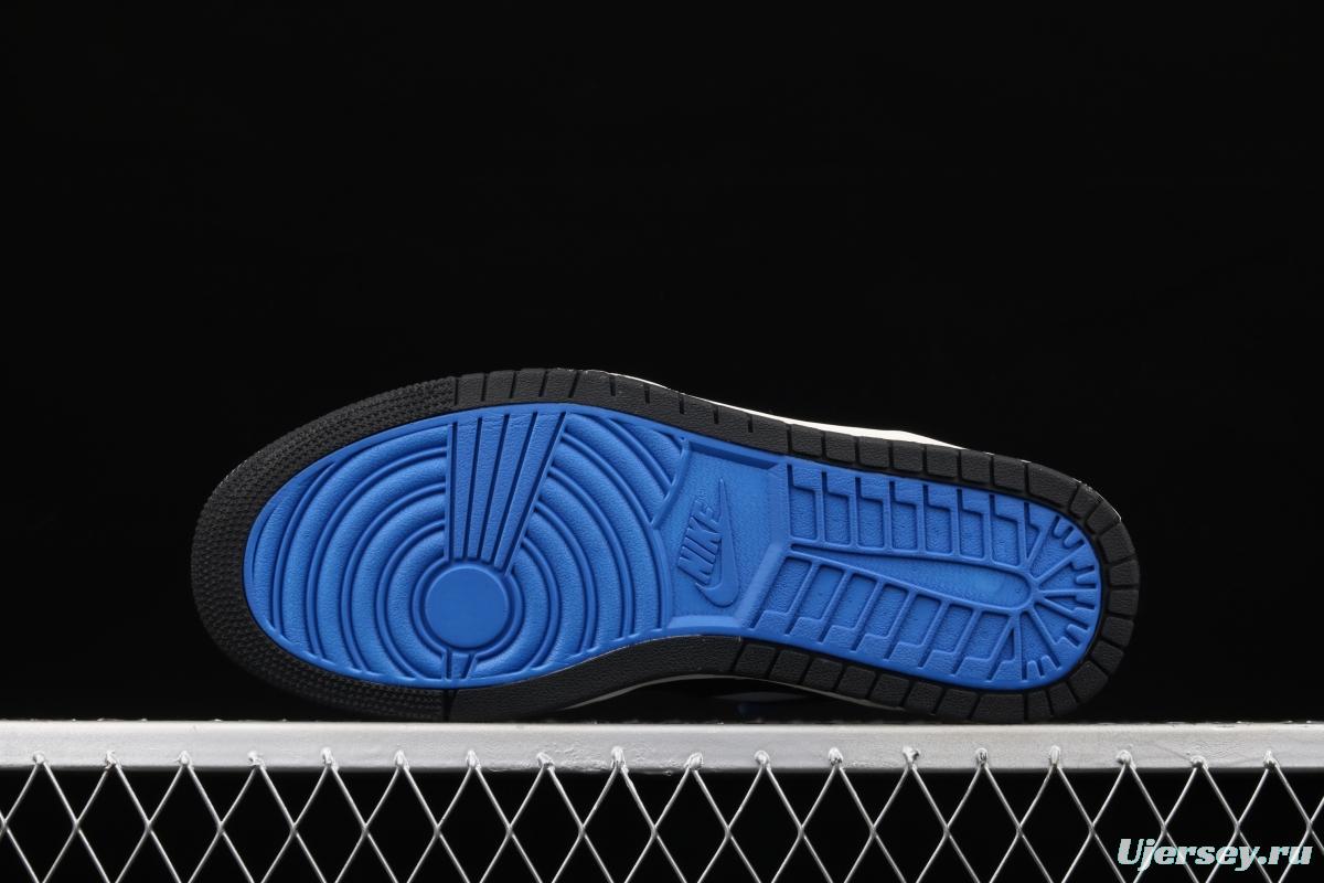 Air Jordan 1 Zoom Comfort SE Hyper Royal metal rivets black and blue CZ1360-401