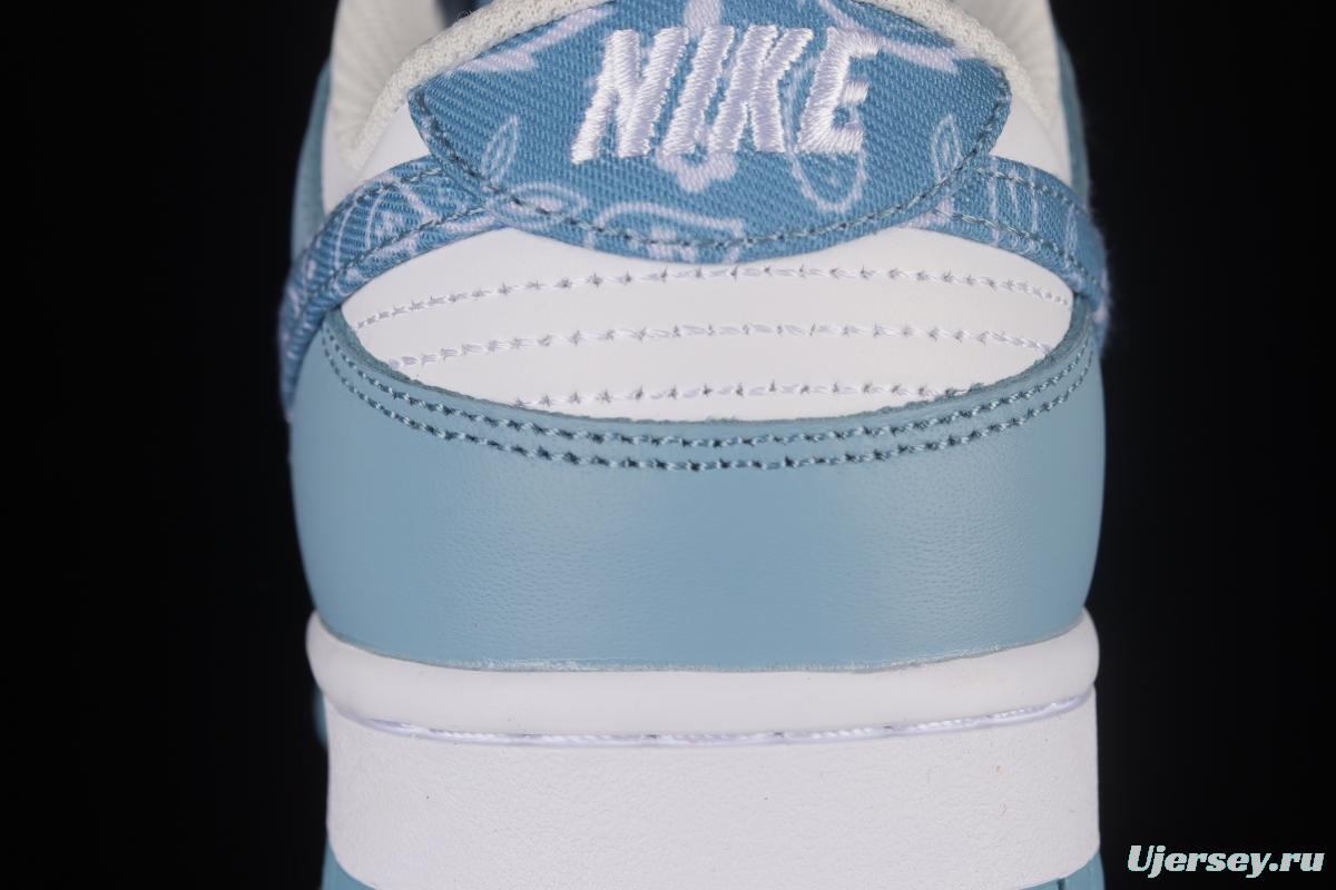 NIKE DUNK Low Green/blue paisley blue-green paisley SB buckled backboard fashion casual sneakers DH4401-101