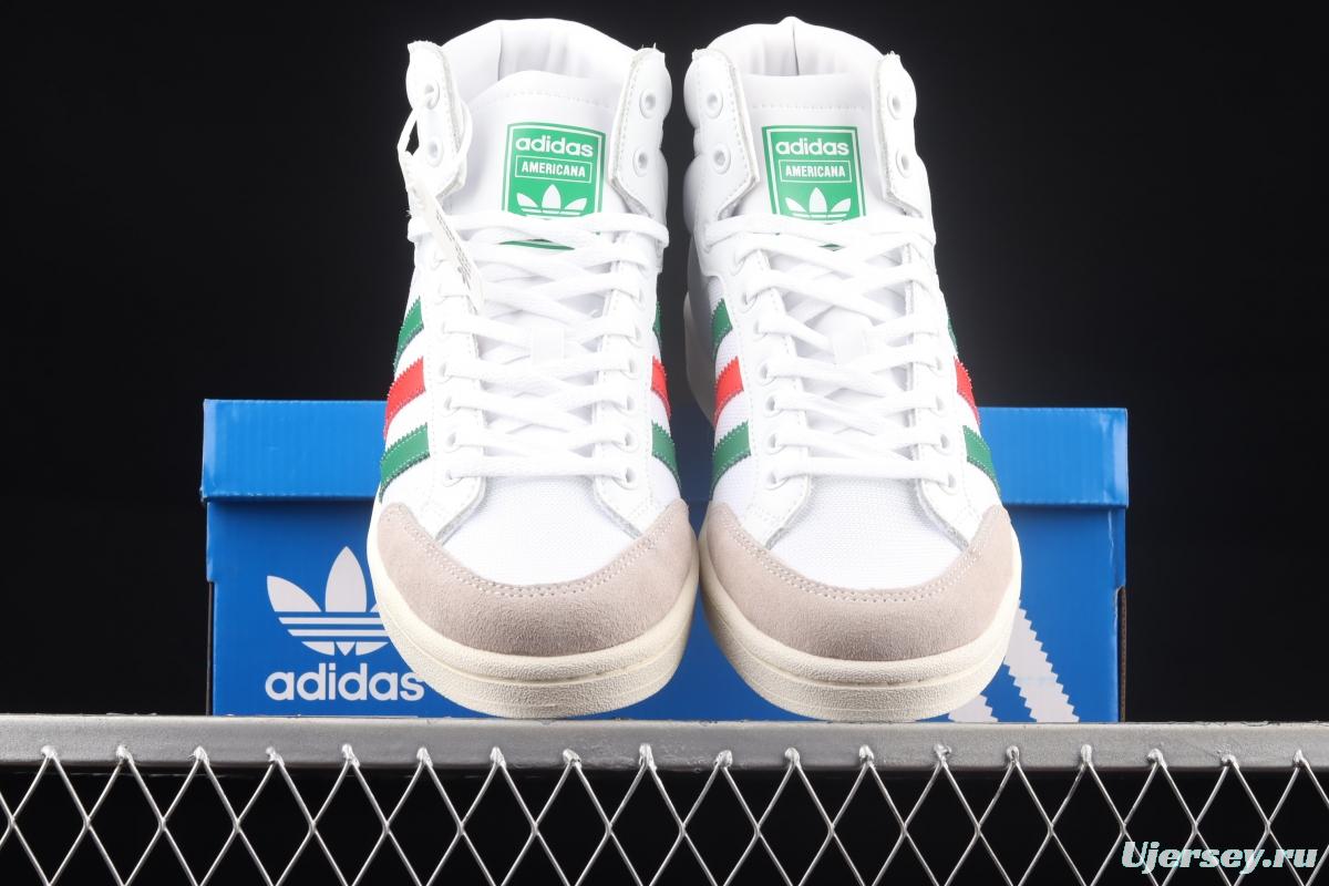 Adidas Originals Americana Hi EF2805 clover breathable fabric face campus wind high upper board shoes