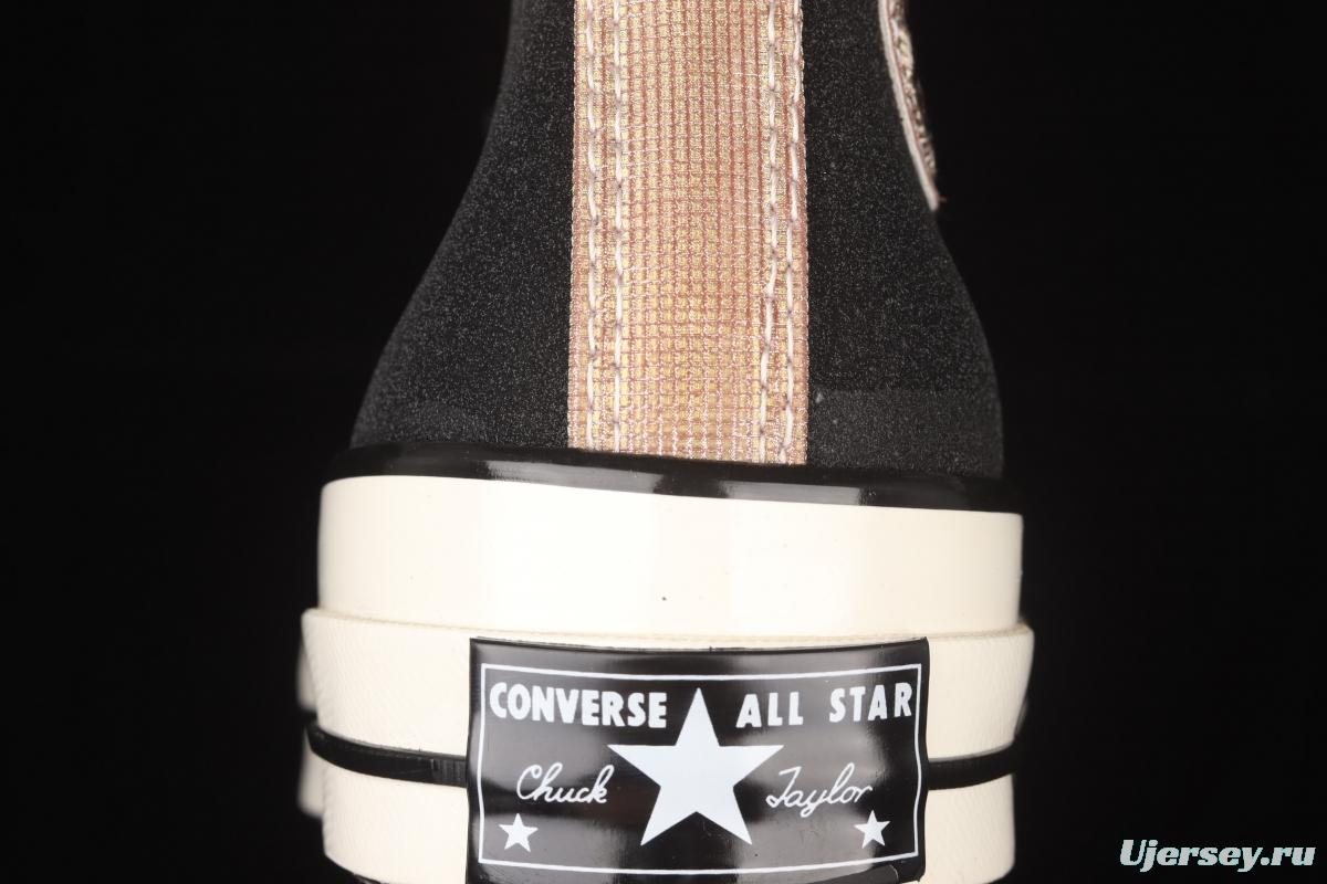 Converse Chuck Taylor All Star Converse black shiny high-top casual board shoes 572265C