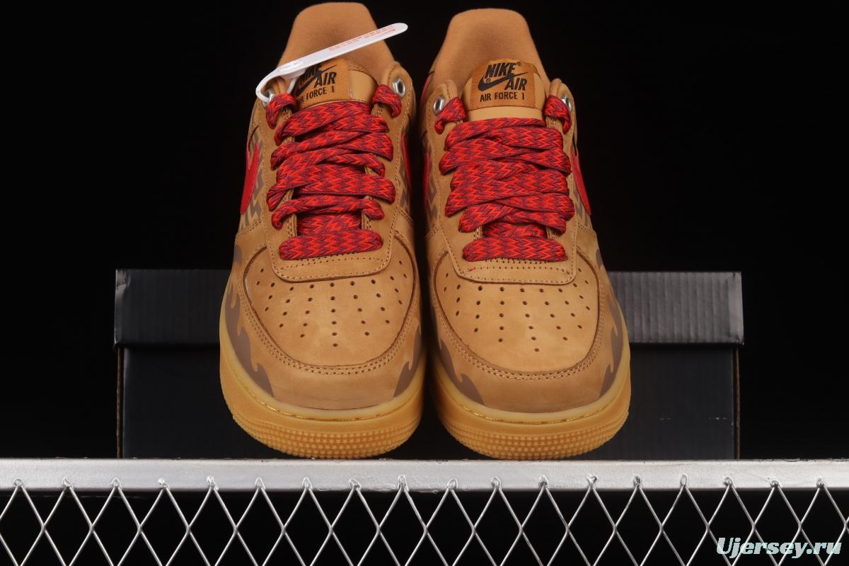 NIKE Air Force 1: 07 Low head suede wheat-colored tiger year limit low-top casual board shoes CJ9179-202