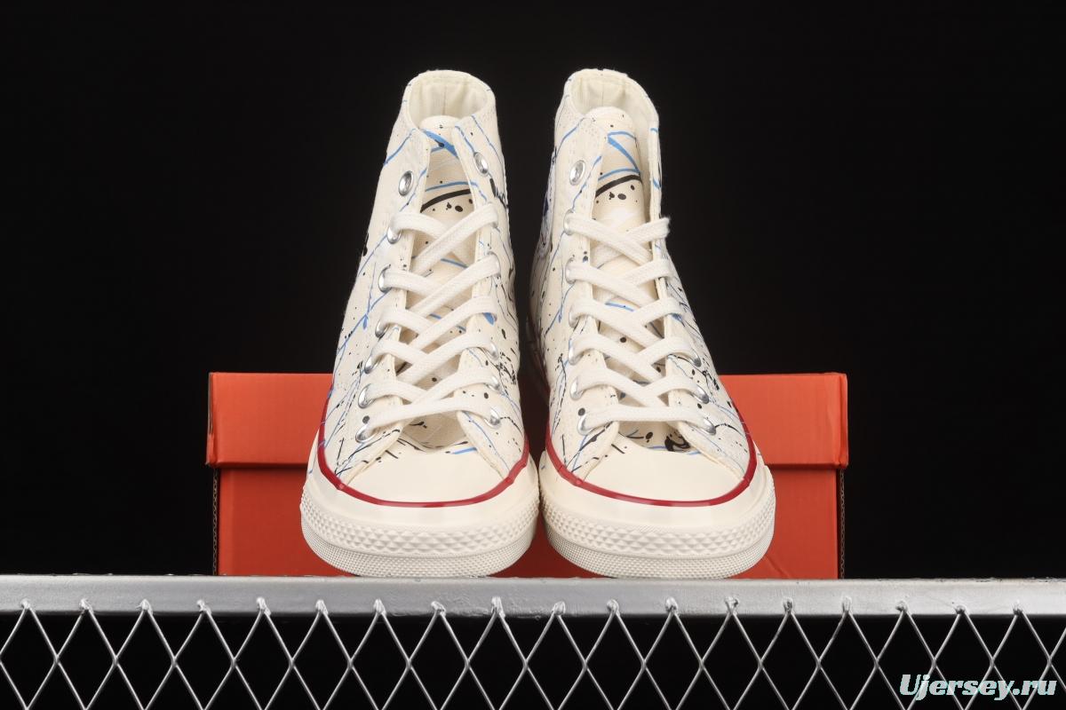 Converse Chuck 70s watercolor splash ink Chinese style high-top leisure board shoes 170802C