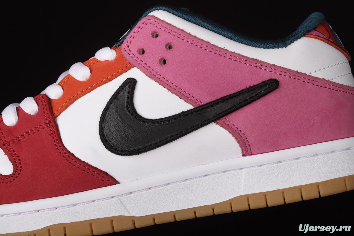 Parra x Nike SB DUNK Low Multi-Color 2021 Slam Dunk Series low-side leisure sports skateboard shoes mandarin duck color difference splicing double small hooks DH7695-2021