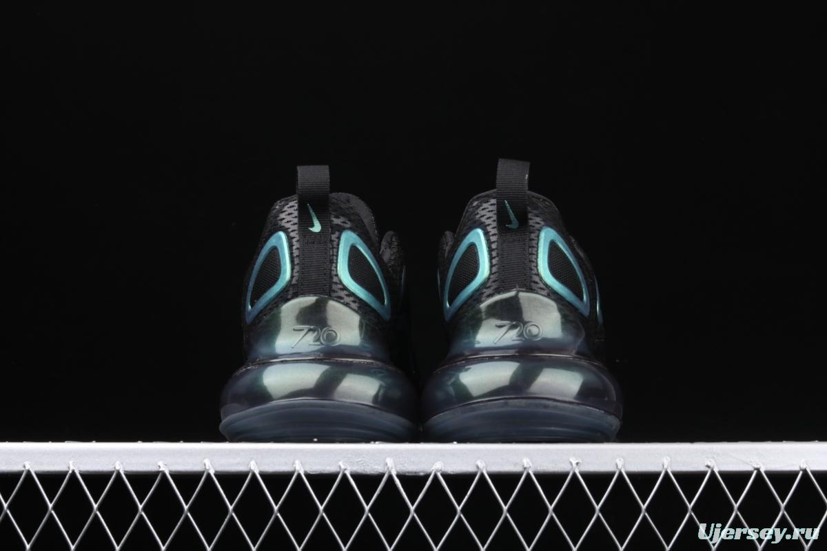 NIKE Air Max 720 Black/Blue/wave point full palm air cushion running shoes AO2924-003