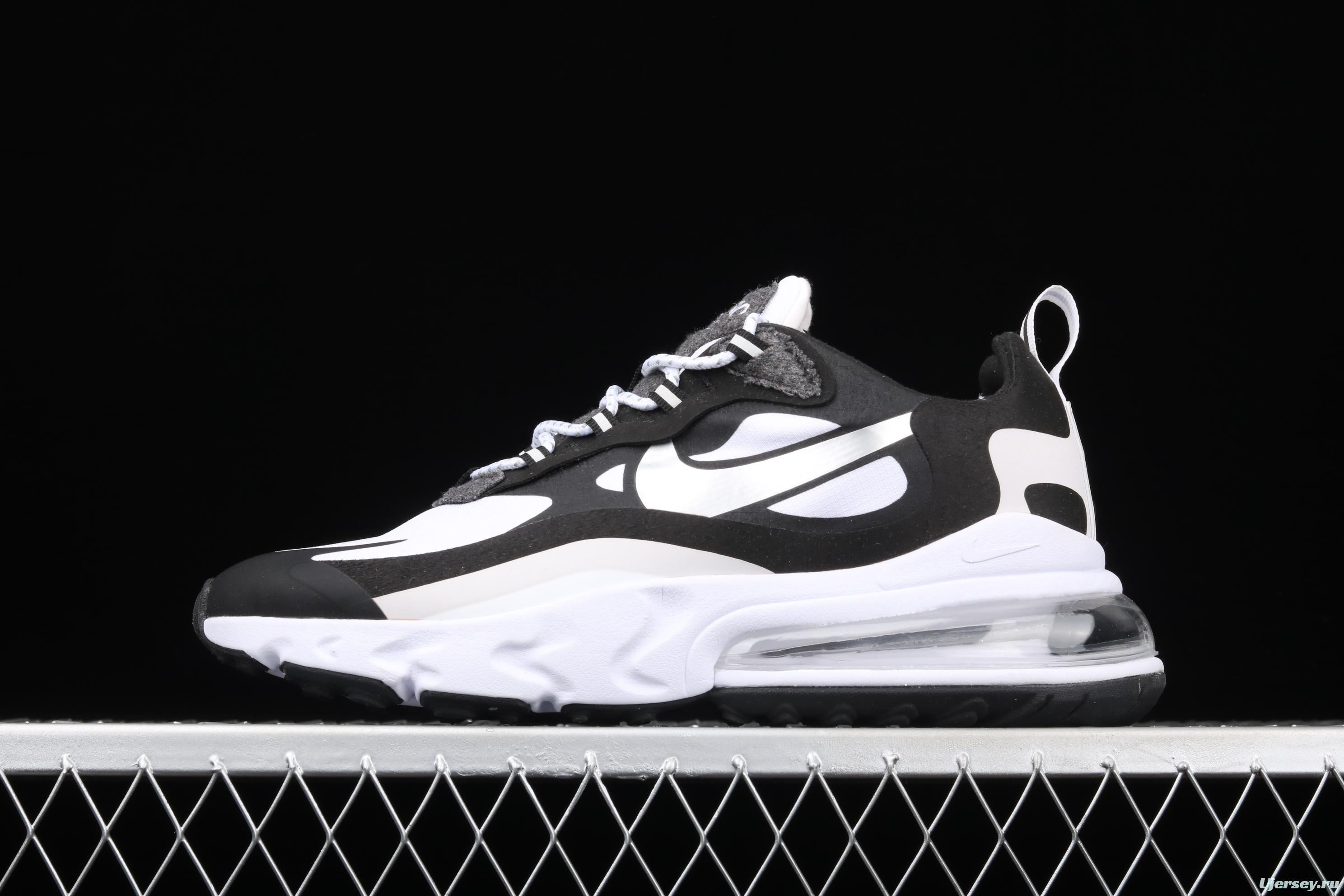 NIKE Air Max 270React new high frequency mesh hollowing out function half-palm air cushion running shoes CQ4805-101,