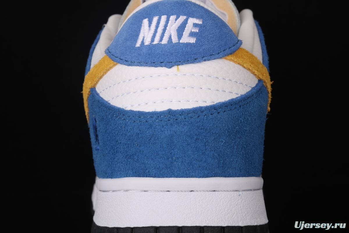 Kasina x NIKE SB DUNK Low co-signed blue and yellow retro low-top leisure sports skateboard shoes CZ6501-100