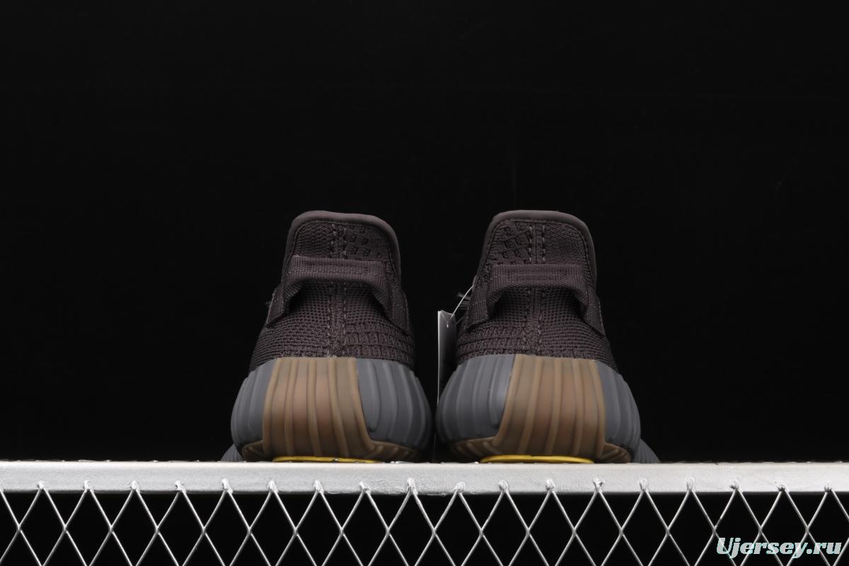 Adidas Yeezy Boost 350V2 Cinder FY2903 Darth Coconut 350 second generation hollowed-out side transparent black angel color BASF Boost original