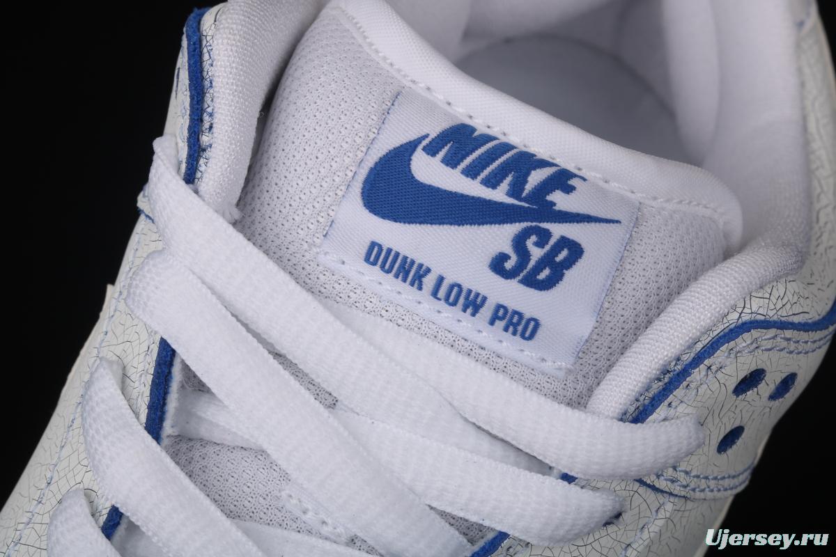 NIKE SB DUNK Low Pro Magnolia QQ crack ice blue blue porcelain sports skateboard shoes CJ6884-100