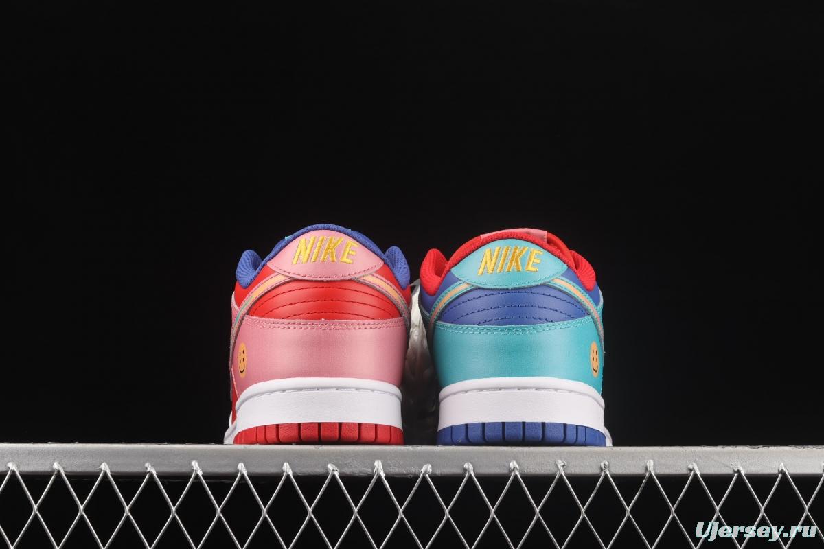 Cactusplantfleamarket x NIKE DUNK Low Rainbow smiley face joint style rainbow mandarin duck joint style low-side sports leisure board shoes LF4587-001