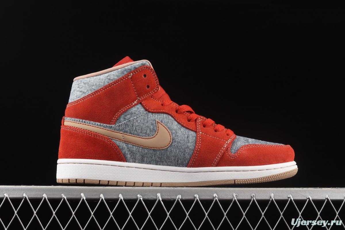 Levi's x Air Jordan 1 Mid Denim Levi denim basketball shoes DM4352-600