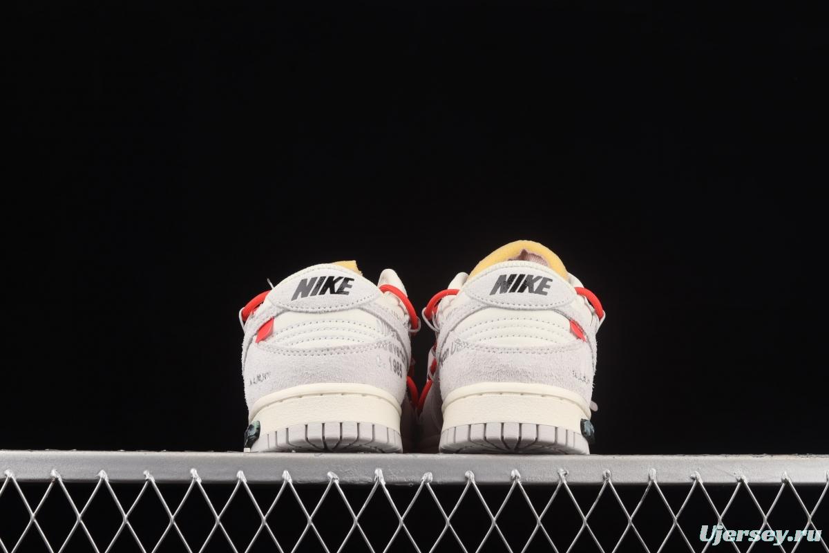 OFF-White x NIKE DUNK Low OW suede SB buckle rebound fashion casual board shoes DJ0950-118