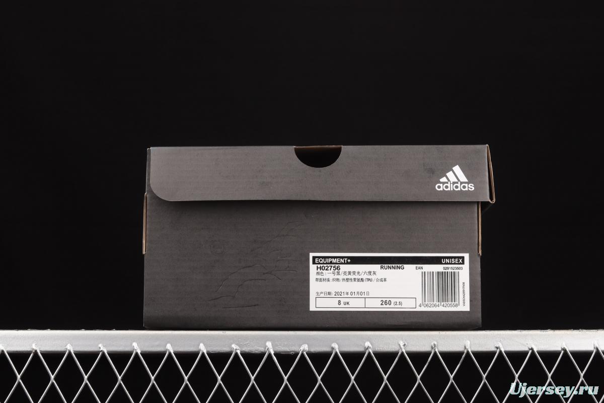 Adidas EQUIPMENT+ H02756 2021 new cushioning breathable popcorn casual running shoes