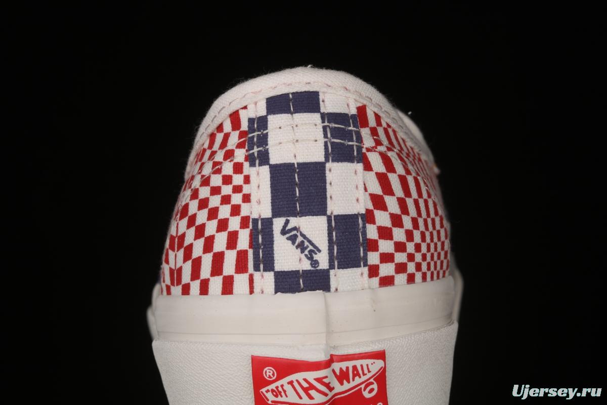 Vans Vault OG Authentic Lx high-end branch line impact color checkerboard retro low-side canvas skateboard shoes VN0A4BV91XR